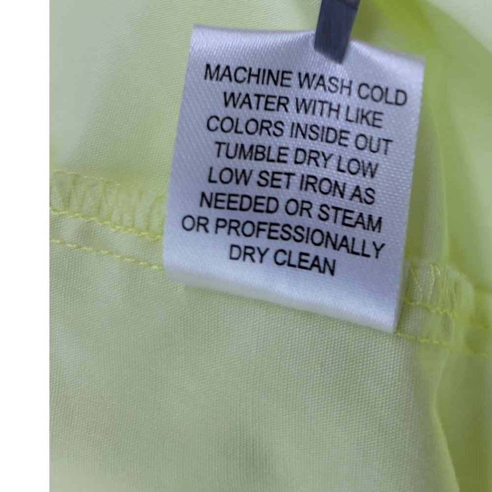 Hester & Orchard Yellow Smocked Ruffle V-Neck Puff Sleeve Blouse Medium - Picture 6 of 16